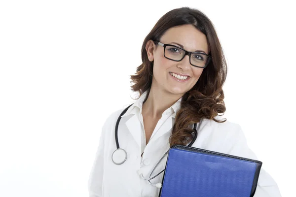 Lékař ženu s stetoskop — Stock fotografie