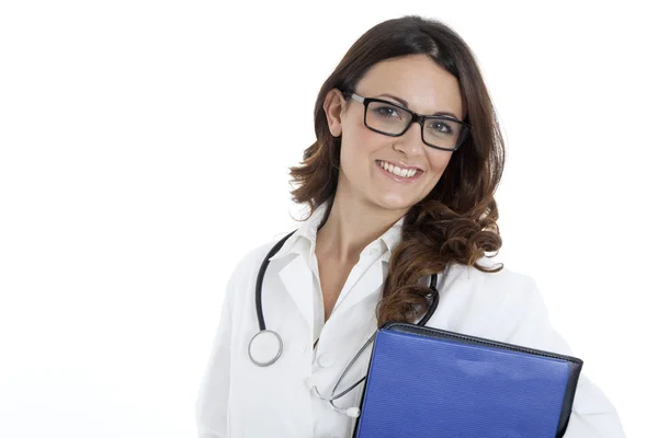 Medical doctor woman with stethoscope — Stock Photo, Image