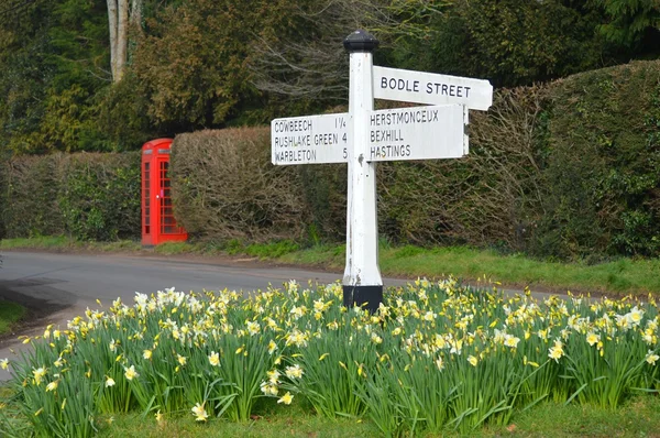 Villaggio Fingerpost nel Sussex orientale — Foto Stock