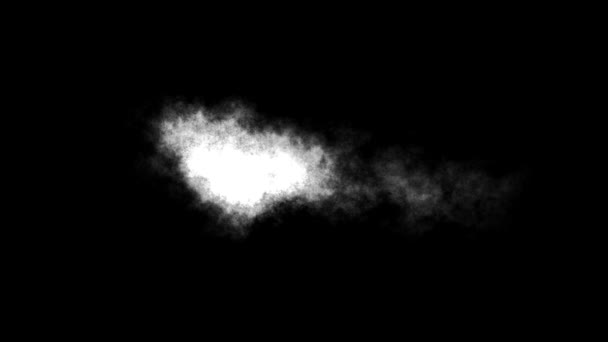Schnelle Erscheinung eines weißen Flecks auf schwarzem Hintergrund in Zeitlupe — Stockvideo