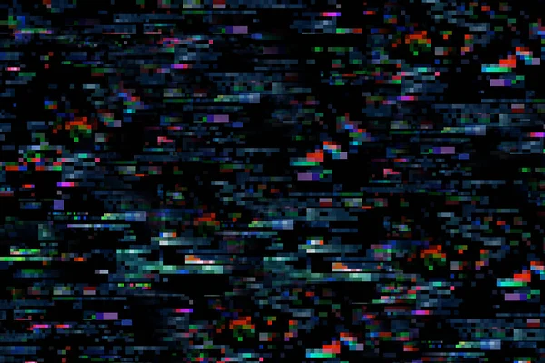 Multi-colored unfocused glitches in the form of a pixel — Stock Photo, Image