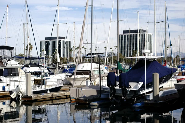 Yelkenli liman Marina del Ray — Stok fotoğraf