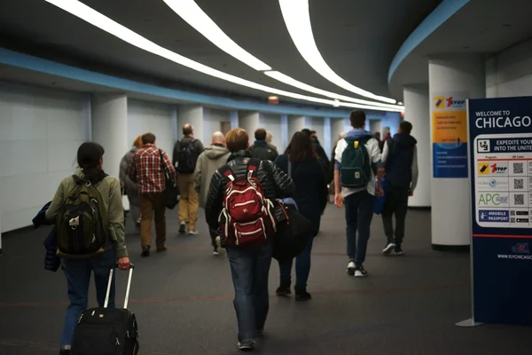 Arrivo aeroporto di Chicago — Foto Stock