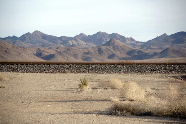 Caminho de ferro no deserto — Fotografia de Stock