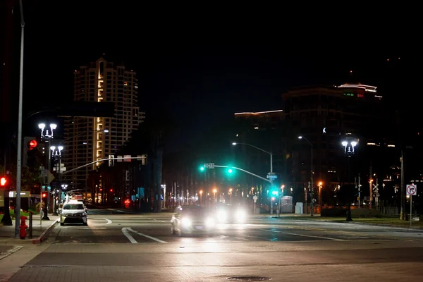 Noite no centro de San Diego — Fotografia de Stock