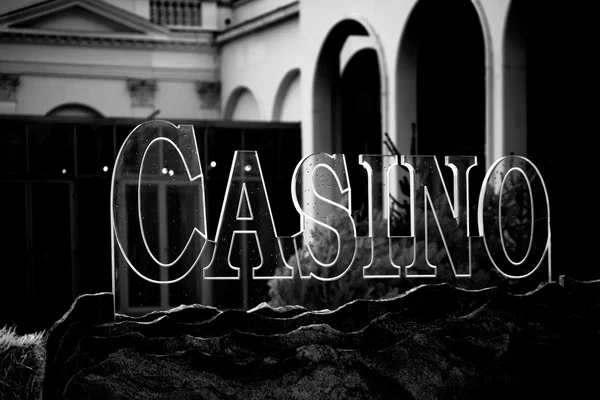 Casino teken glas — Stockfoto