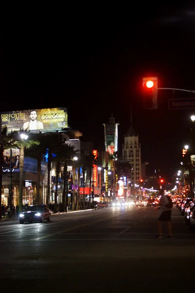 Hollywood Boulevard at night — Stock Photo, Image