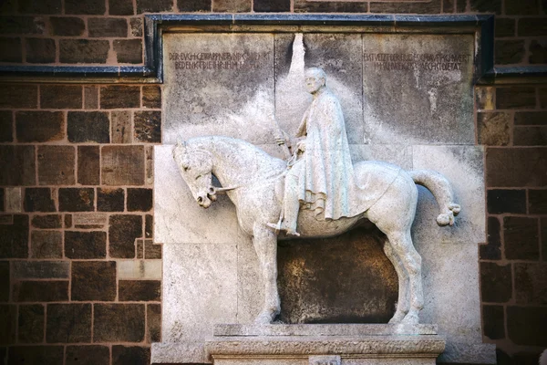 Estátua equestre Igreja de Nossa Senhora Bremen — Fotografia de Stock