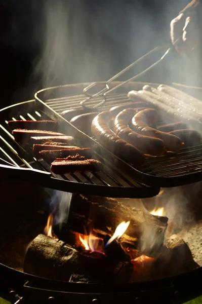 Grilling in the dark — Stock Photo, Image