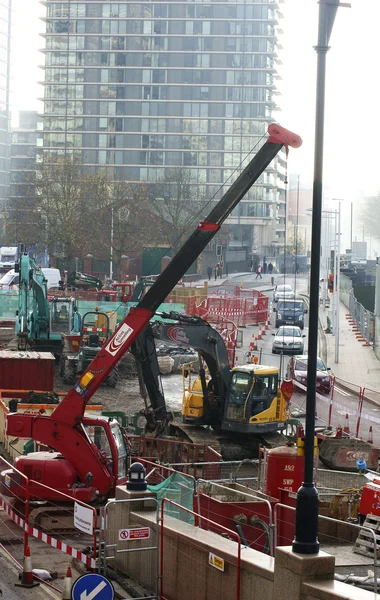 Sitio de construcción Canary Wharf —  Fotos de Stock