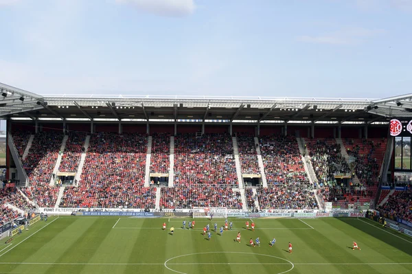German soccer league match Mainz against Wolfsburg — Stock Photo, Image