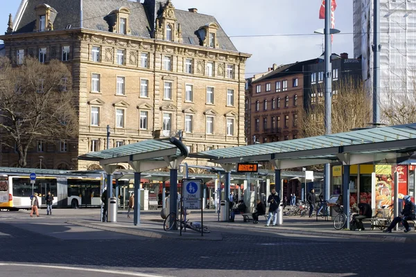 Автобусная остановка Mainz — стоковое фото