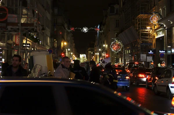 Polisinsats i Paris — Stockfoto