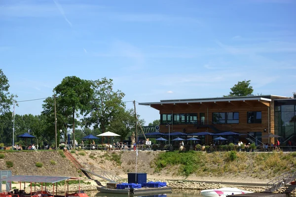 Restaurang Boathouse Mainz — Stockfoto