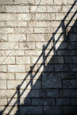 Rustik duvar gölge ile