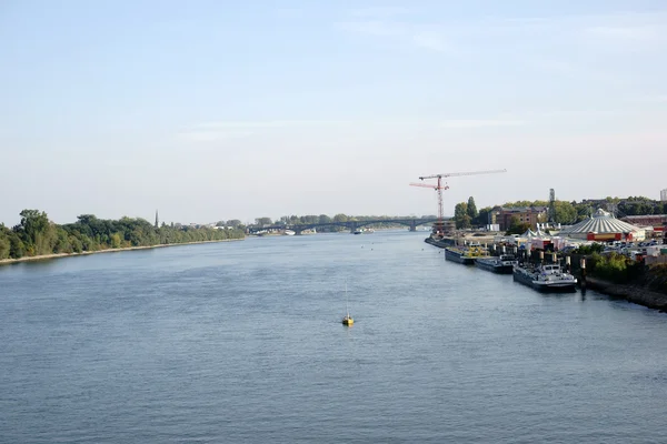 Rivier de Rijn in Mainz — Stockfoto