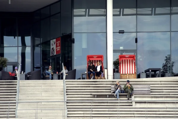 Ice cream parlor at the Port of Hamburg — Stock Photo, Image