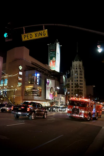 Serviços de bombeiros em Hollywood Boulevard — Fotografia de Stock