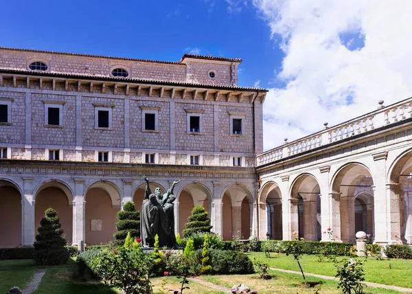 Montecassino -Italy -August 29 ,2021 cloister Royalty Free Stock Images