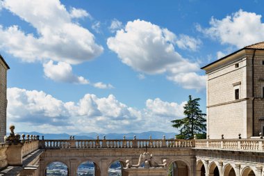 Montecassino - İtalya 29 Ağustos 2021 Benedictine Manastırı