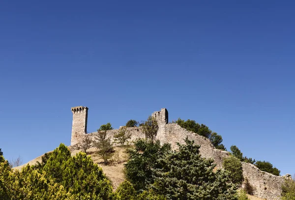 Assisi Italien September 2021 Festungsmauern Der Festung Rocca Maggiore Aus — Stockfoto