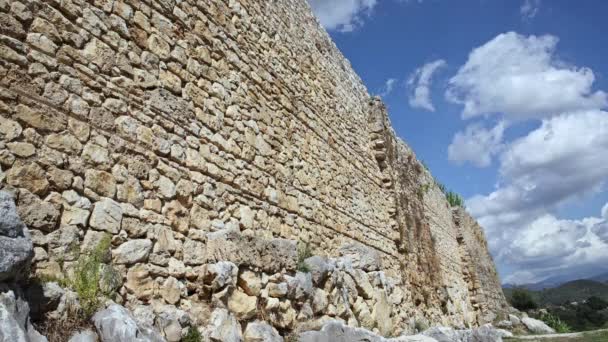 Antiguas Paredes Parque Público Ferentino Día Soleado Brillante — Vídeos de Stock