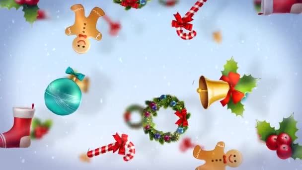 Karácsonyi Háttér Verzió Hurok Háttér Csomag — Stock videók