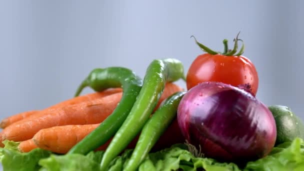 Verduras Frescas Loop Food Video de stock libre de derechos