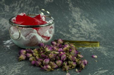 çok lezzetli ve renkli tatlılar ve tatlılar.