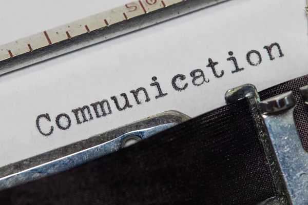 Communication on old typewriter — Stock Photo, Image