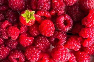 Lezzetli olgun ahududu gevşek yakın plan.