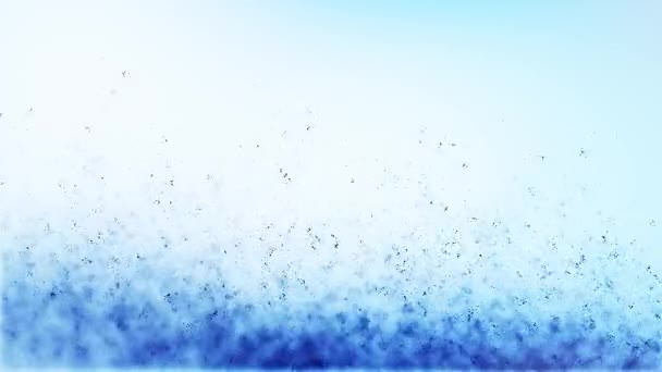 Fast Blue Particles Light Background Move Disintegrate Animation Background — Vídeo de Stock