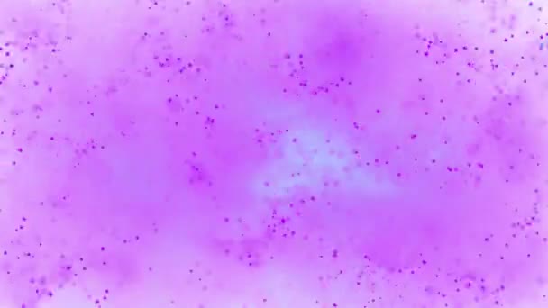 분홍색 입자들 파란색 배경에 작용하여 됩니다 추상적 — 비디오