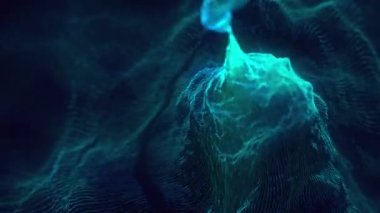 Fibröz hatların enerjik hareketi. döngü canlandırması