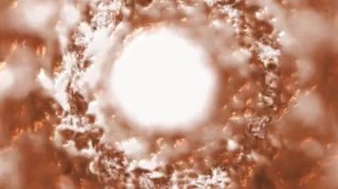 Merkezden boya yaymanın soyut animasyonu