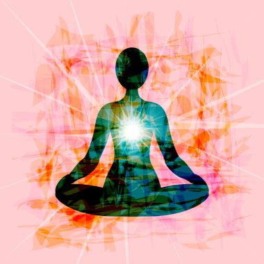 Mavi siluet meditasyon