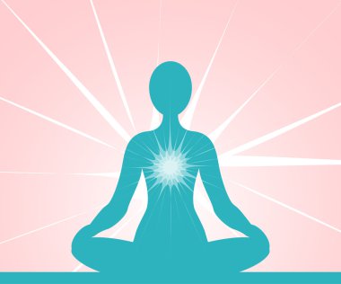 Mavi siluet meditasyon