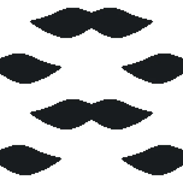 Pixel art moustache motif sans couture — Image vectorielle