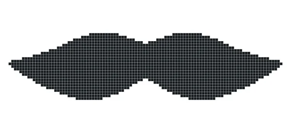 Bigote arte pixel — Vector de stock