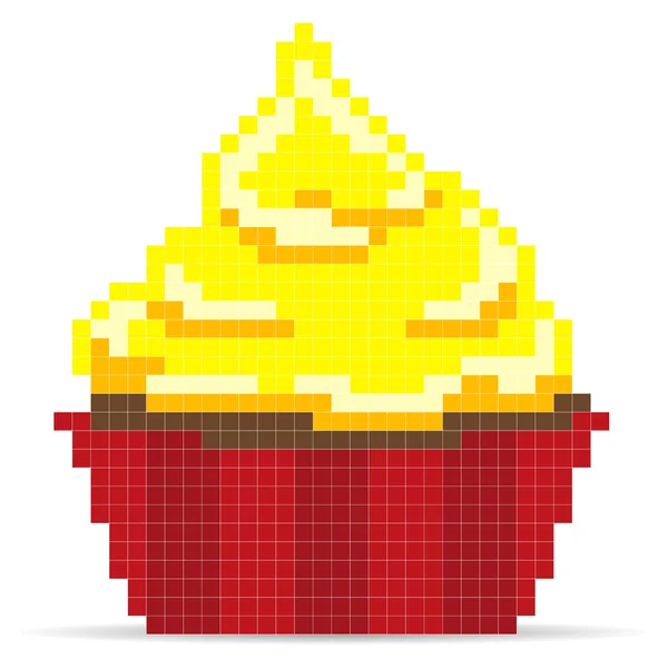 Torta pixel art — Vettoriale Stock