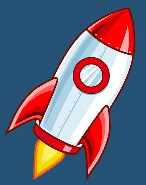 Kreslený raketa — Stockový vektor