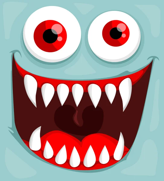 Mignon visage monstre — Image vectorielle