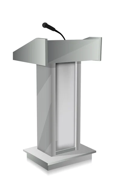 Podium with mic — Stock Vector