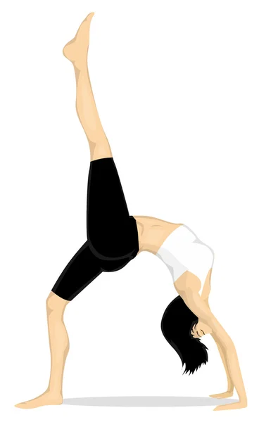 Chica de yoga — Vector de stock