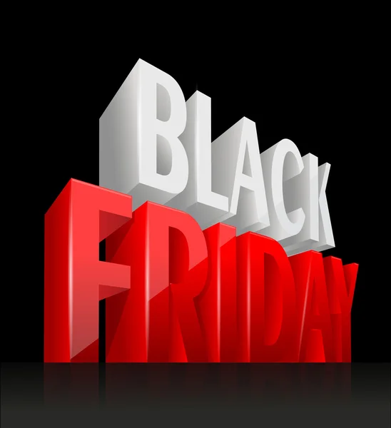 3D Black Friday — Stock Vector