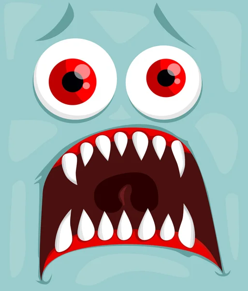 Cute monster face — Stock Vector