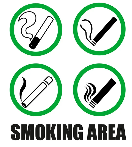 Smoking area symbols — Stock Vector