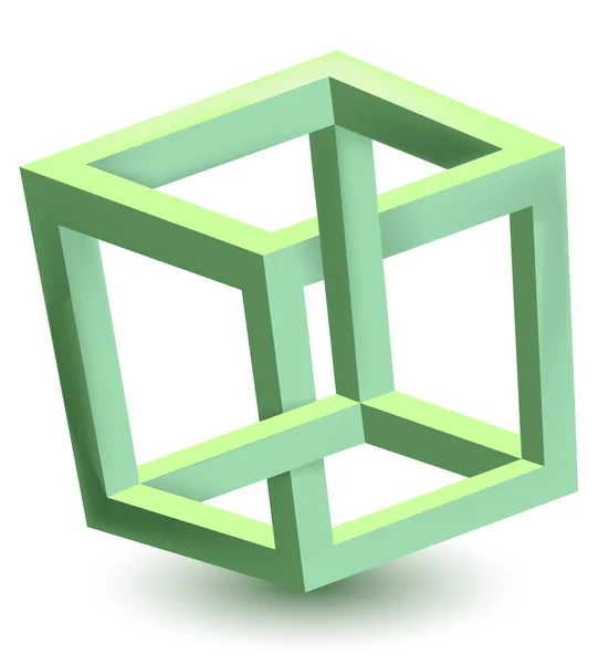 Невозможный куб — стоковый вектор