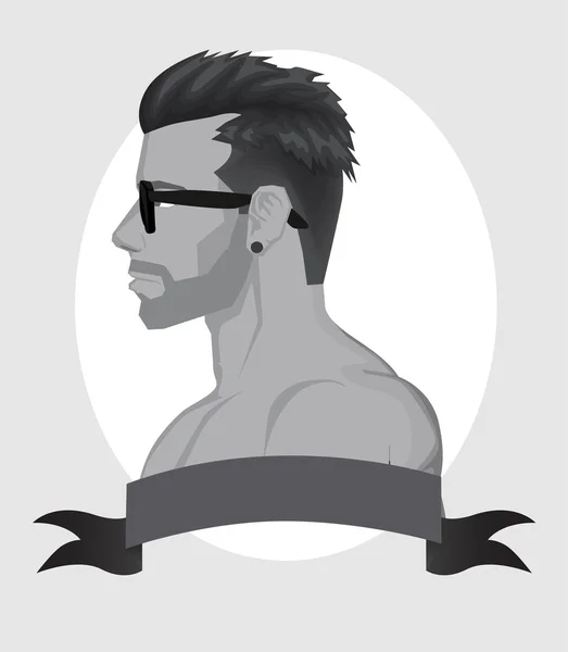 Hipster de moda — Vector de stock