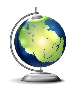 Pangaea school globe clipart